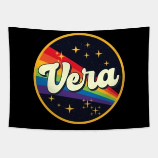 Vera // Rainbow In Space Vintage Style Tapestry