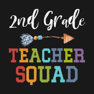 Awesome 2nd Grade Teacher Squad Funny Colleague T-Shirt