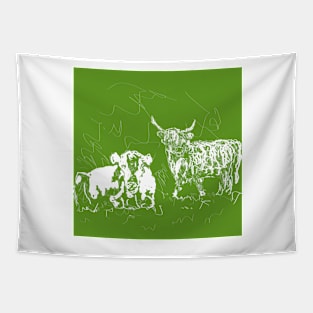 How now green cow !! Tapestry