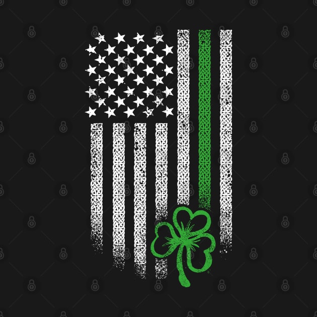 St Patricks Day American Irish Flag Shamrock Lucky by Julorzo