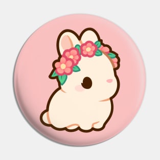 Flower Bunny Pin