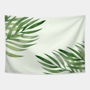 Tropical Palm Leaves Pattern Tapestry