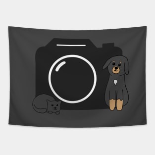 Dog, Cat and Camera Tapestry