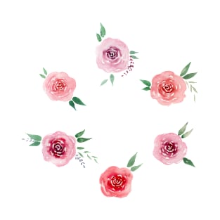 Roses set watercolor T-Shirt