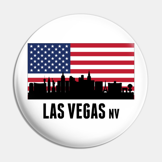Las Vegas Nv American Flag Las Vegas Pin Teepublic