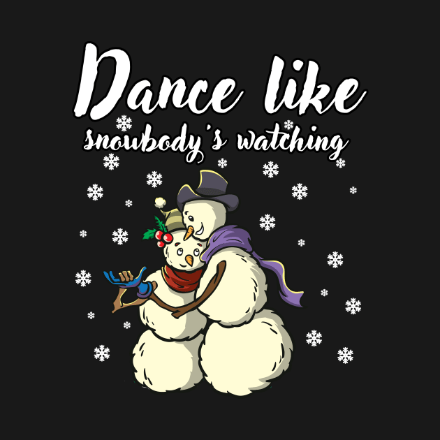 Romantic Snowman Couple Dancing Dancer Anniversary Gift Idea by TellingTales