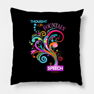 Stoicism Quote Thought Is The Fountain Of Speech Pillow