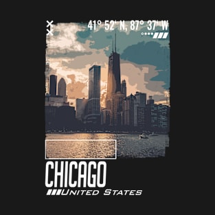 Chicago Skyline Minimalistic T-Shirt T-Shirt