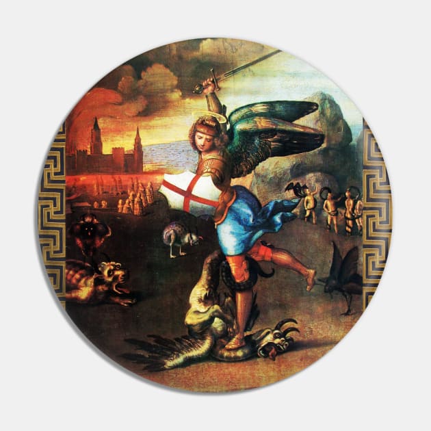 St Michael Archangel and Dragon by Raffaello Sanzio Pin by BulganLumini