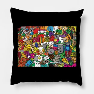 Doodle Kitchen Ambience Pillow