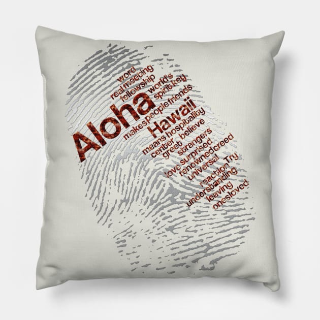 Aloha Fingerprint Pillow by Aloha Designs