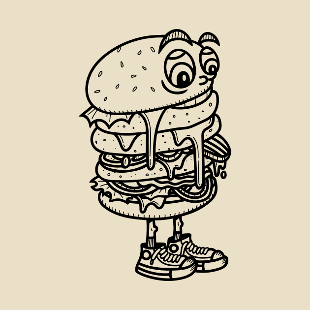 Drooling Burger by Moe Tees