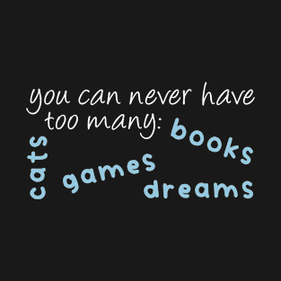 Too Many Books (Blue) T-Shirt