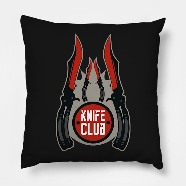 CSGO Knife Club - Butterfly Knife Pillow by pixeptional