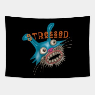 Stressed Bunny Orange Tapestry