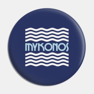 Mykonos, Greece (white blue) Pin