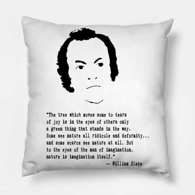 William Blake Quote Pillow by PoetandChef