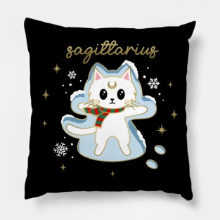 Sagittarius Holiday Kitty Cat Pillow