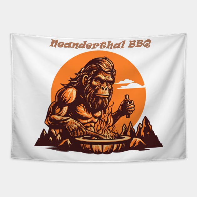 Neanderthal BBQ Tapestry by Jason's Finery