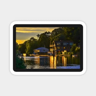 Boat Houses On The Thames at Caversham Magnet