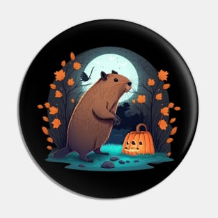 Halloween Capybara Pin