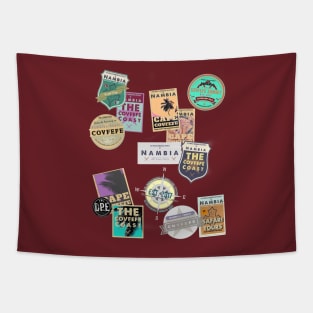 Souvenir Travel Stickers - Nambian roast colour Tapestry