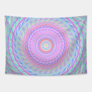 Funky Vibrant Trippy Spiral Mandala Tapestry