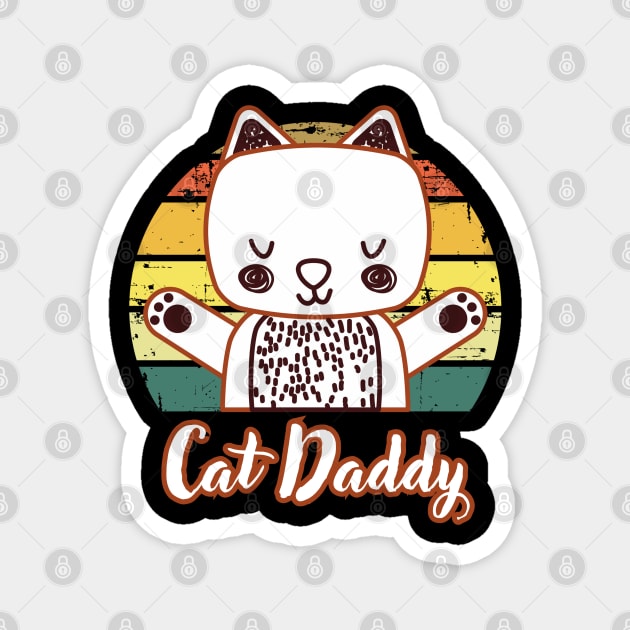 Retro Cat Daddy Magnet by The WYLD Tribe