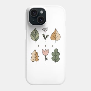 Flowers and leaves Phone Case