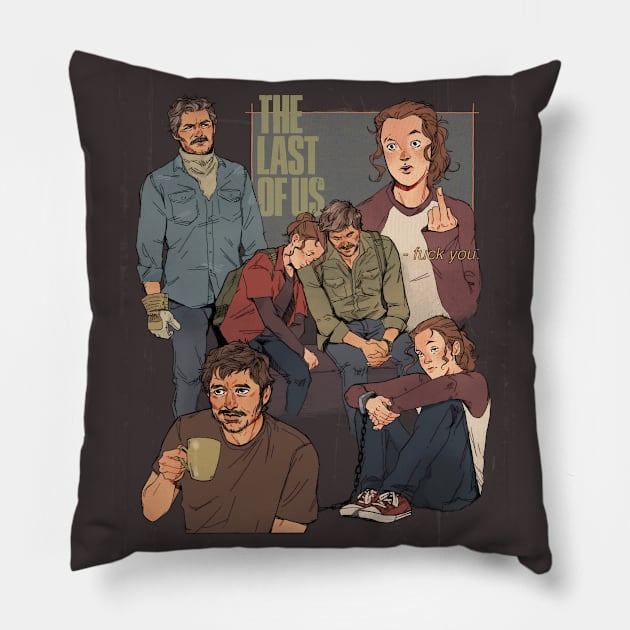 the last of us serie joel and ellie Pillow by karaokes