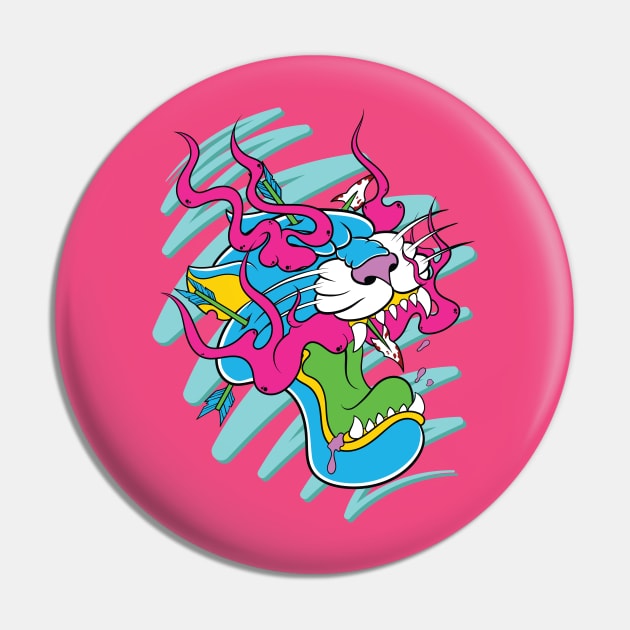 Neon Panther Pin by stuffofkings