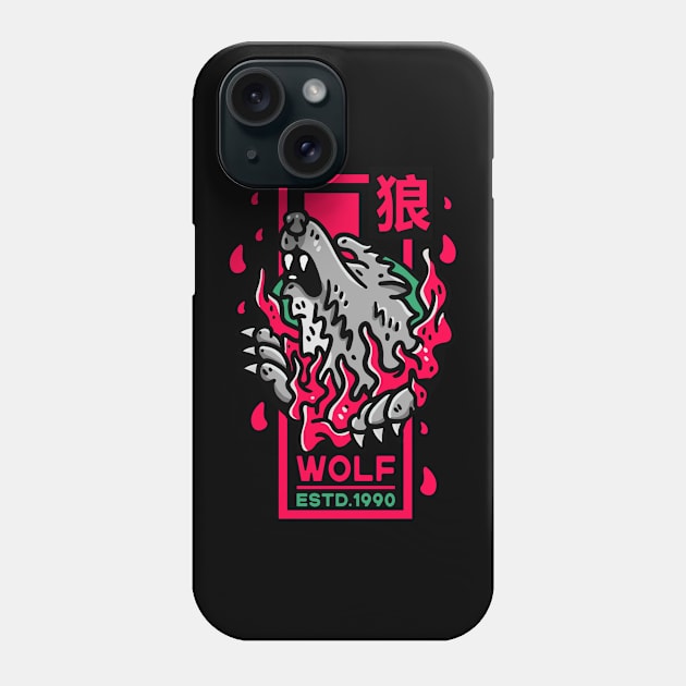 Wolf and The moon Phone Case by Guideline.std