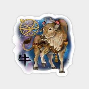 Chinese Zodiac Animal Year of the Ox Magnet