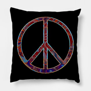 Tie dyed peace symbol Pillow