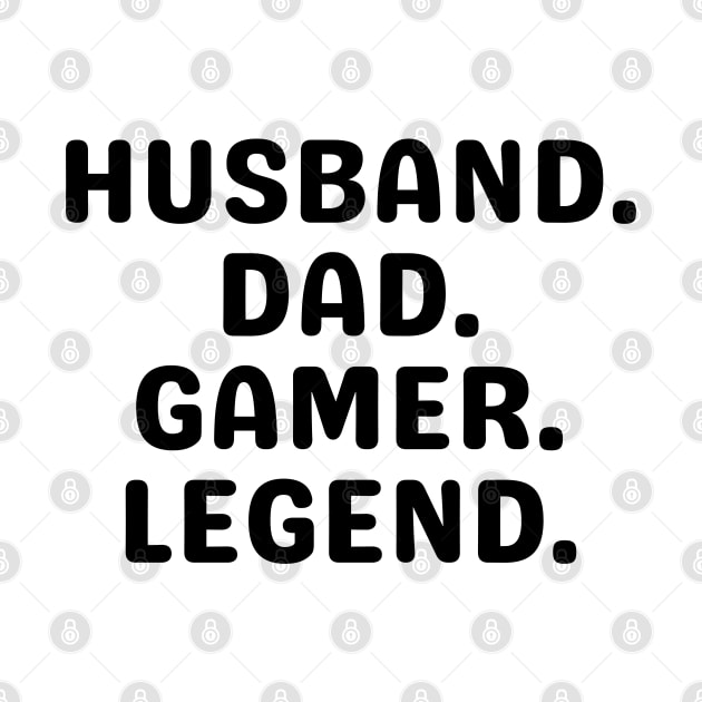 Gamer Dad Gift, Husband Dad Gamer Legend, Gaming Dad Shirt, Nerd Shirt, Gamer Gifts for Him, Father's Day Gift from Wife, Video Game Tee Men by Kittoable