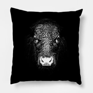 Bison / Risograph Artwork Pillow