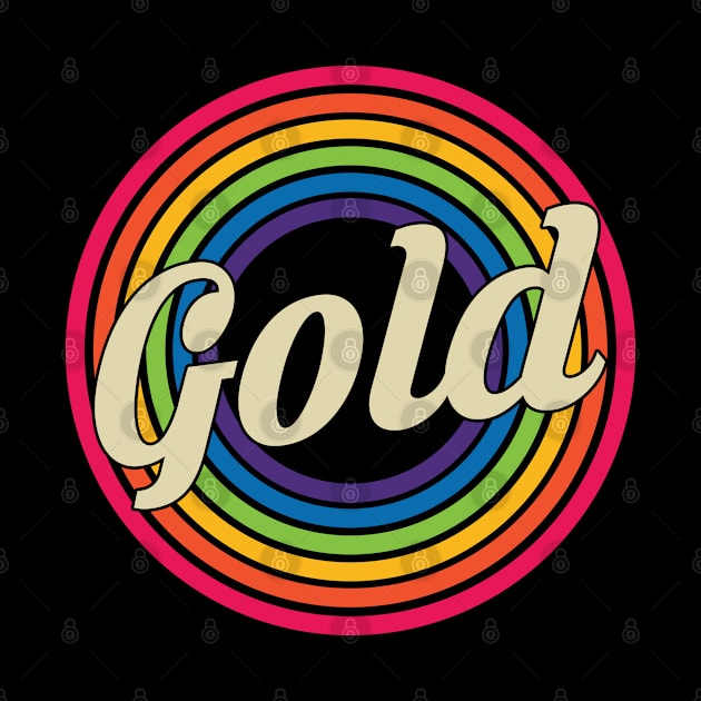 Gold - Retro Rainbow Style by MaydenArt