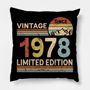 Vintage Since 1978 Limited Edition 45th Birthday Gift Vintage Men's Pillow