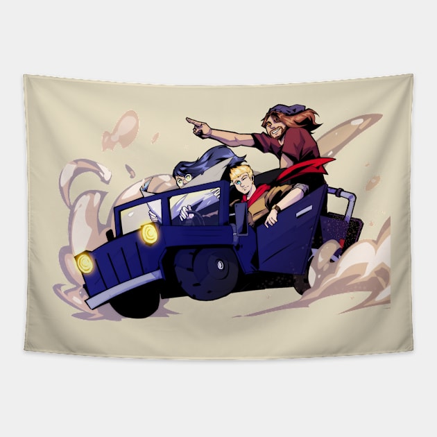 GodPunk RPG Road Trip Tapestry by GodPunk