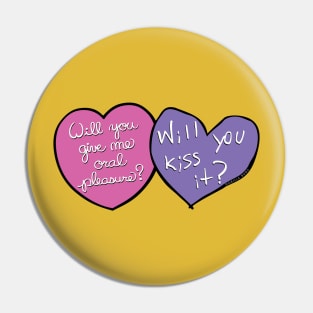 Oral Fiction Valentine Pin