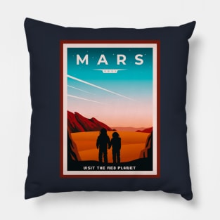 Mars Visit The Red Planet Pillow