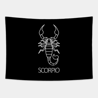 Scorio Zodiac Sign - White Tapestry