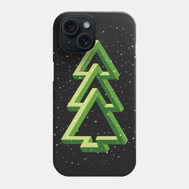 Christmas Tree - Optical Illusion Phone Case by ImproveYourself