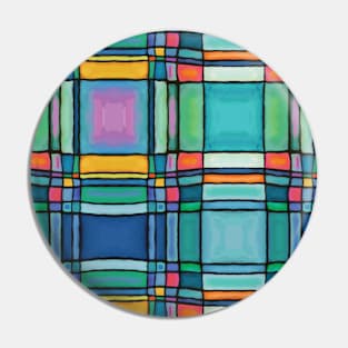 Jewel tones plaid Pin