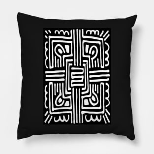 Black & White Mandala Pattern Pillow