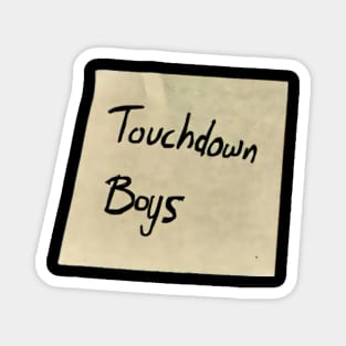 Touchdown Boys Post It Magnet