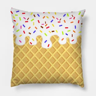 Vanilla Waffle Cone Ice Cream Lover Pillow