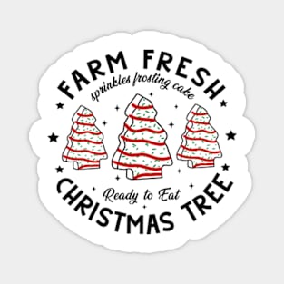 Farm Fresh Christmas Trees Cakes Magnet