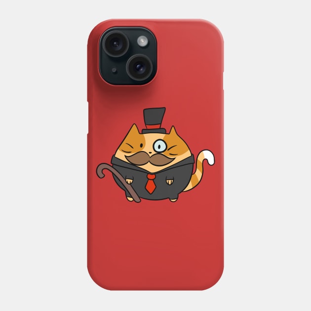 Fat Dapper Cat Phone Case by saradaboru