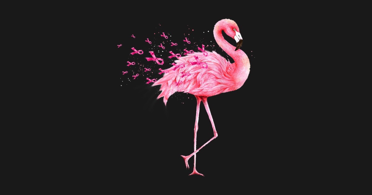 Cute Flamingo Pink Ribbon Breast Cancer Awareness - Breast ...